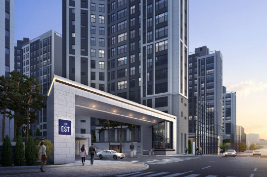 '원주 동문 디 이스트' 문주 모습.   [동문건설 제공]